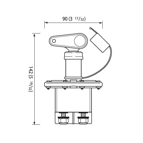 Staccabatteria barca 120A NERO Quick, Modello S12N con chiave estraibile
